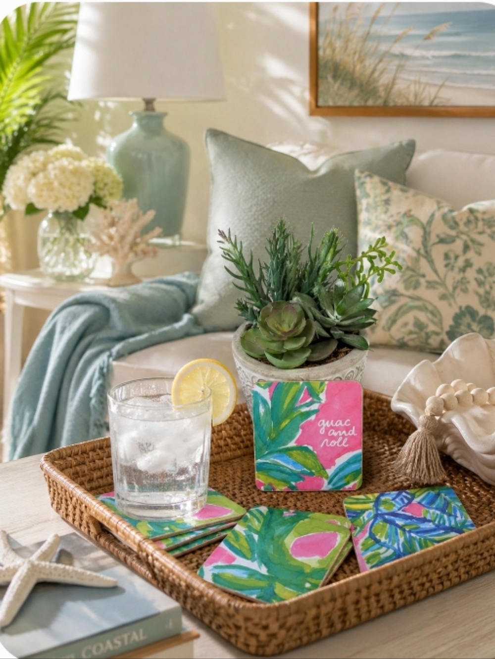 Set Of 4 Handmade Lilly Pulitzer Coasters